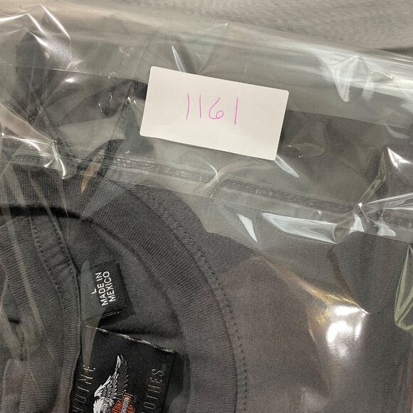 Harley-Davidson Y2K T-Shirt Mens L Big Eagle Retro Gray Black 100% Cotton Mexico - Picture 9 of 9